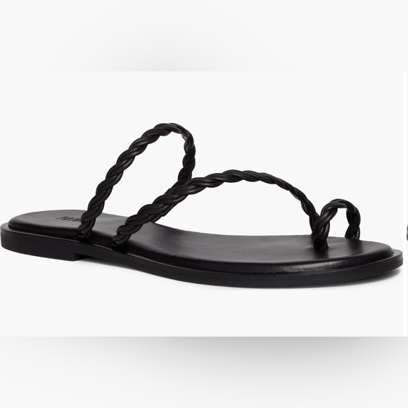 PAIGE Allegra Slide Sandal Size 10 EUC Flat Leather - Picture 1 of 10